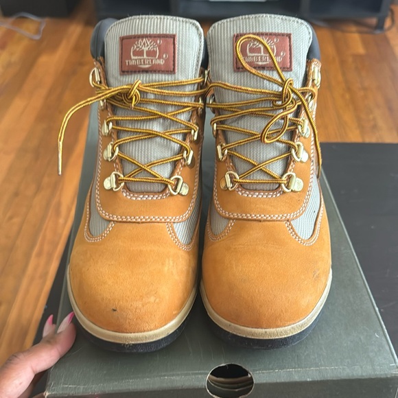 Timberland Brown and Gray junior Boots - Picture 1 of 11